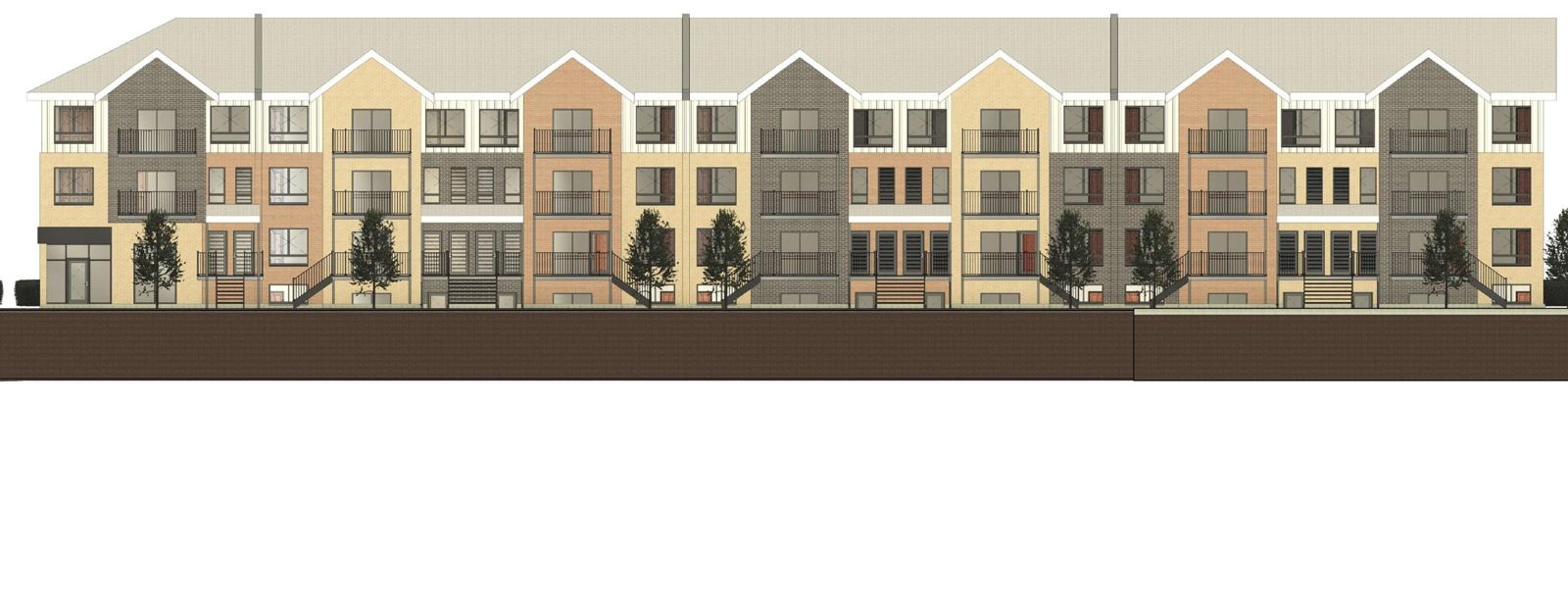Élévation avant du projet